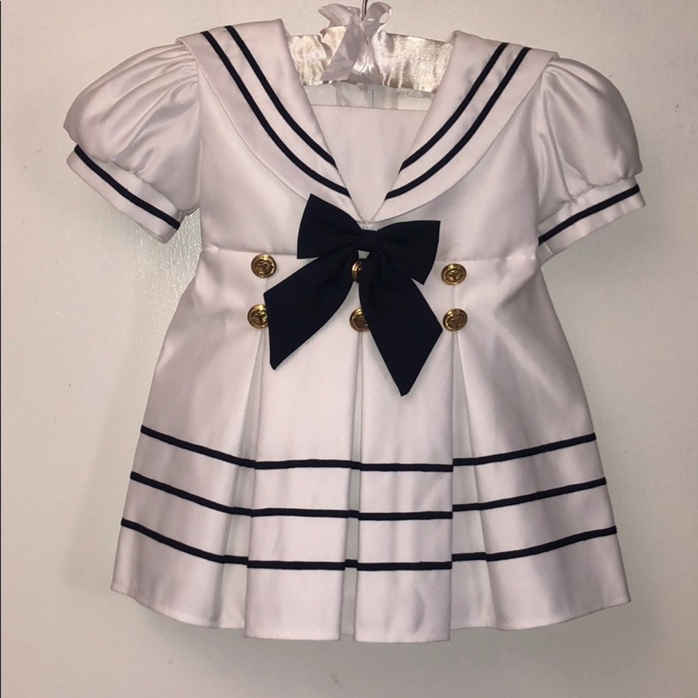 Náutica White Sailor Dress. Size M (approx 2T)